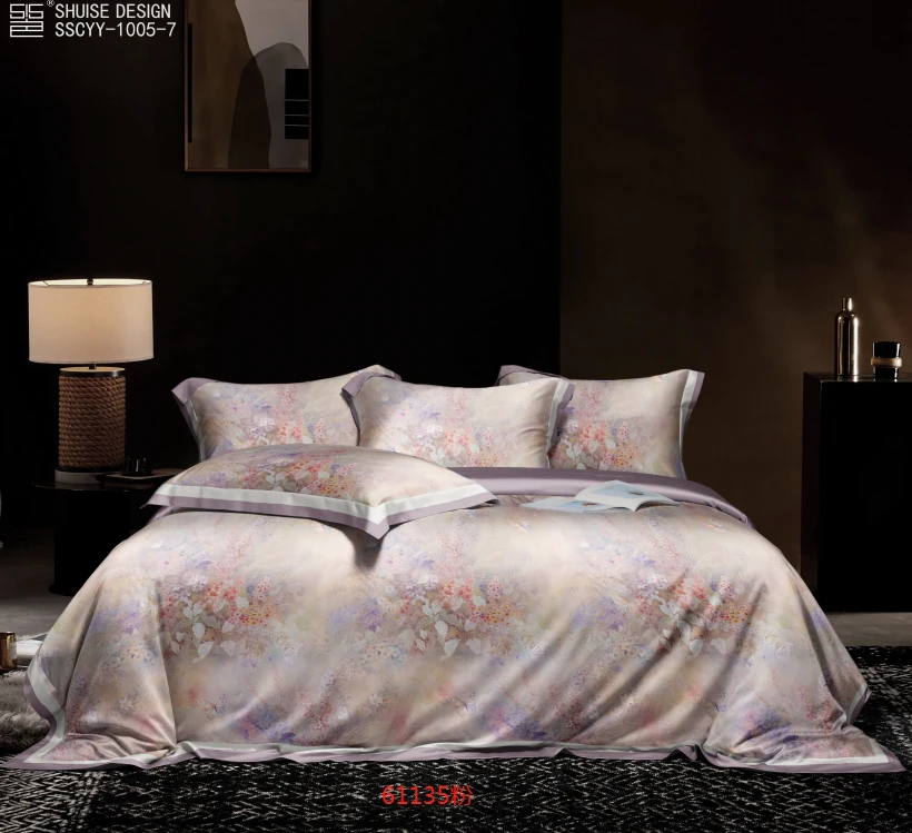 蚕丝拼角100S兰精天丝夏被花枝浅梦150*200/200*230夏凉被