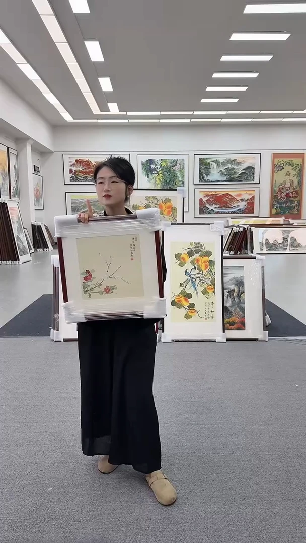 国画手绘48*48 梅花