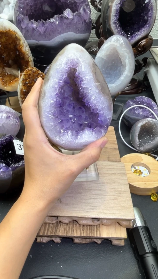 未镶嵌大型摆件（非配饰）紫晶420号龙蛋
