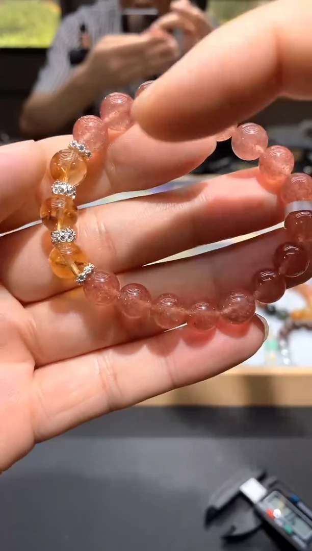 水晶手链未镶嵌草莓晶手链