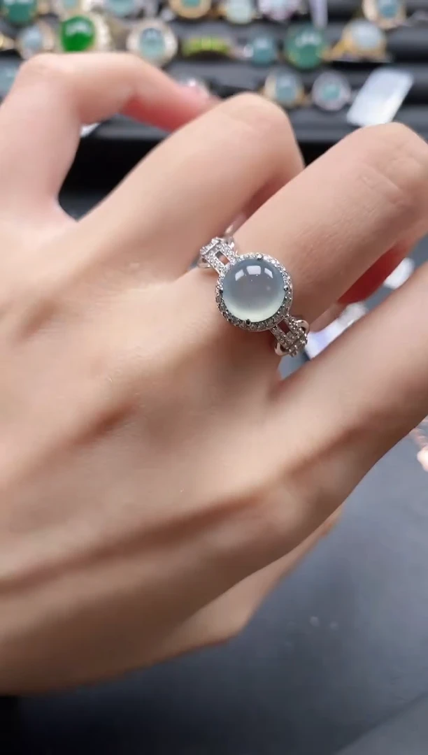 【闪购商品】翡翠戒指银S925镶嵌1111