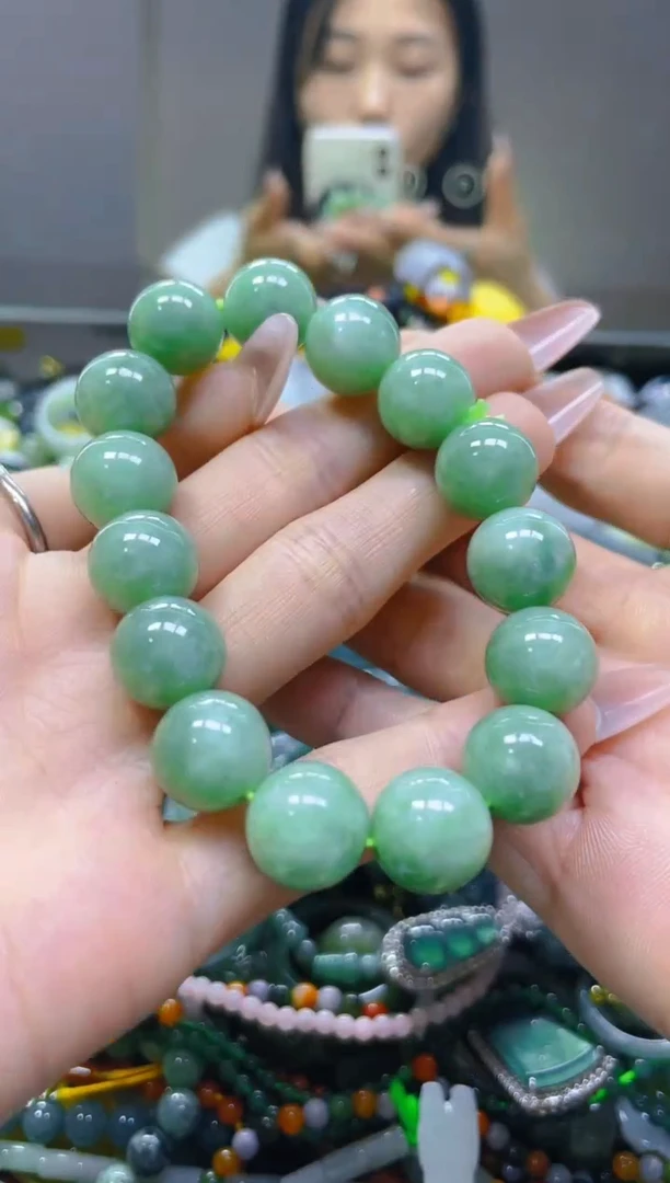 翡翠未镶嵌颈饰13MM/A/翡翠A货一图一物