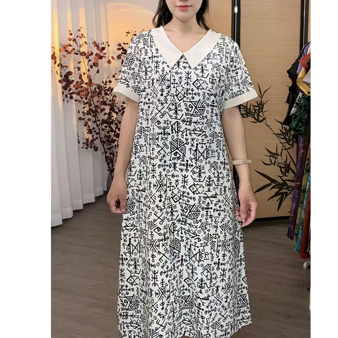 6022-新款时尚印花连衣裙