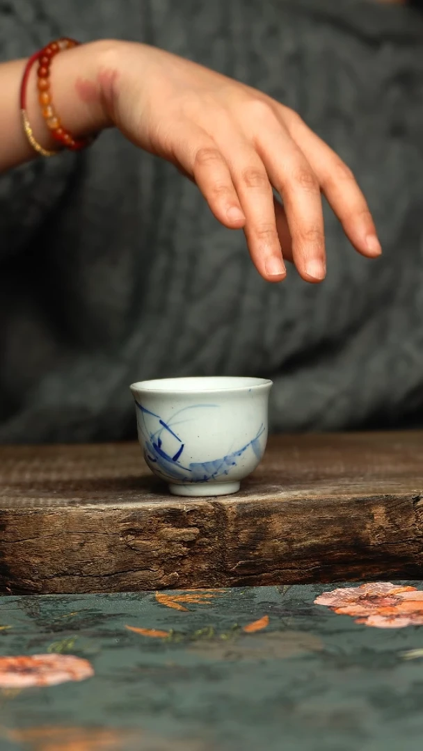 【闪购商品】杯釉下彩手工手绘同款陶器