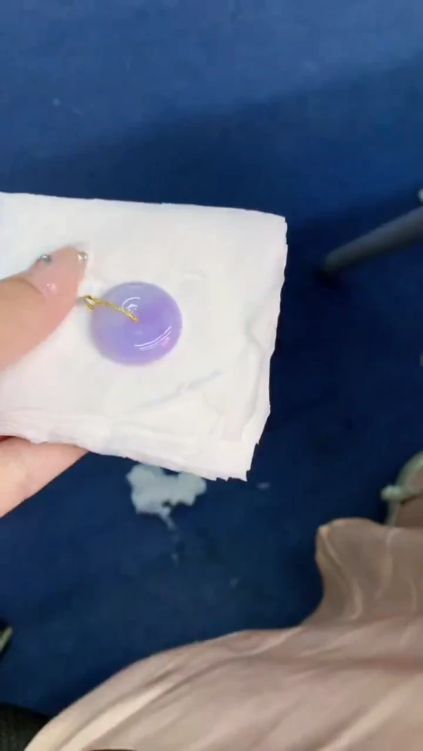 翡翠18K金镶嵌吊坠(不含链)1