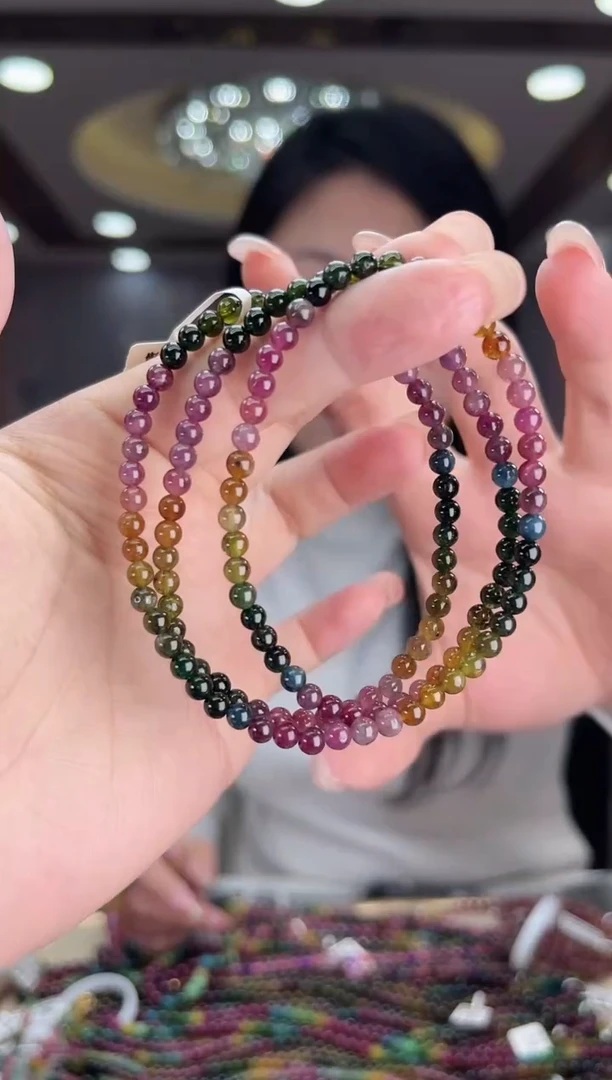 /未镶嵌碧玺4mm+碧玺多圈多样性发货