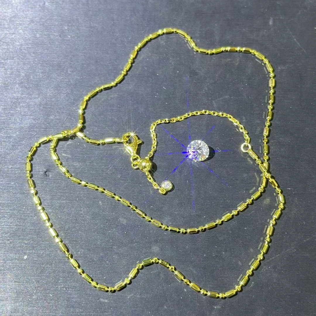 s730黄色竹节幻影项链多样性发货