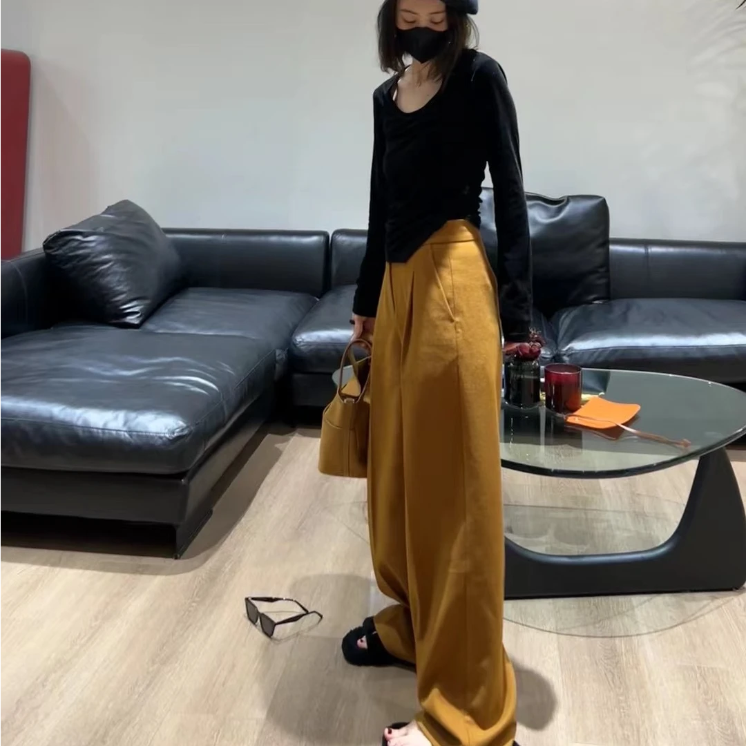 新款宽松垂感直筒西裤  WT23-60083LL