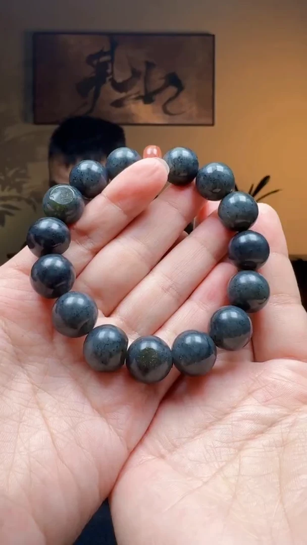 手串未镶嵌和田玉青花卡14