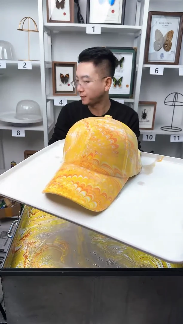 纯棉成人款盘龙纹水拓帽