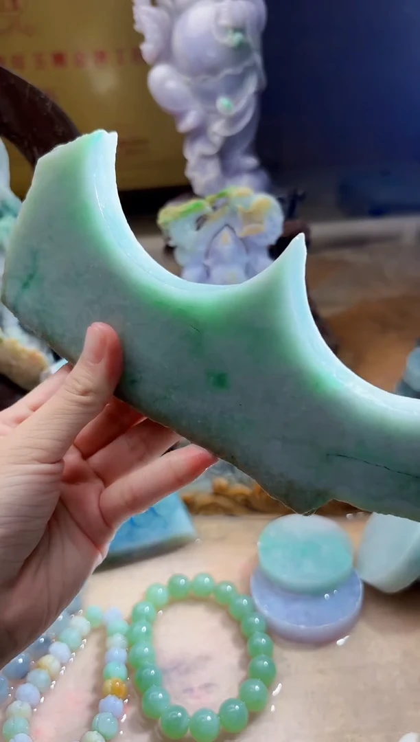 未镶嵌挂件翡翠A货柠优6809