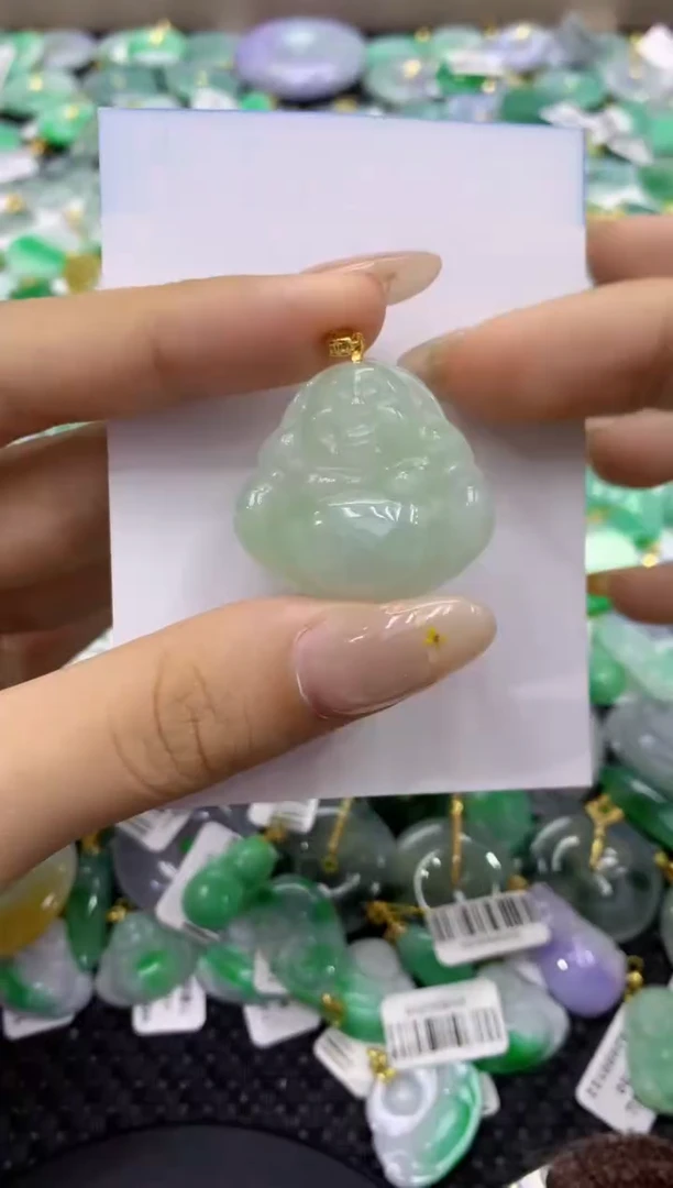 颈饰未镶嵌翡翠天然缅甸翡翠A货