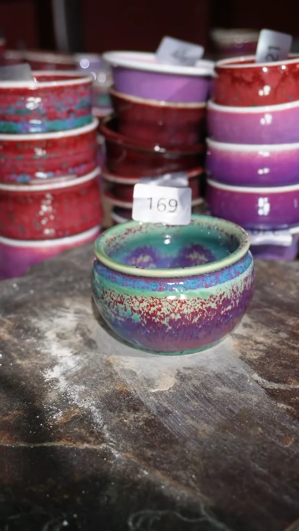 摆件陶精品窑变钧瓷茶器