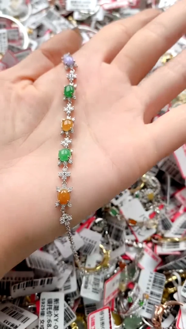 【闪购商品】翡翠戒指银S925镶嵌77777777    6