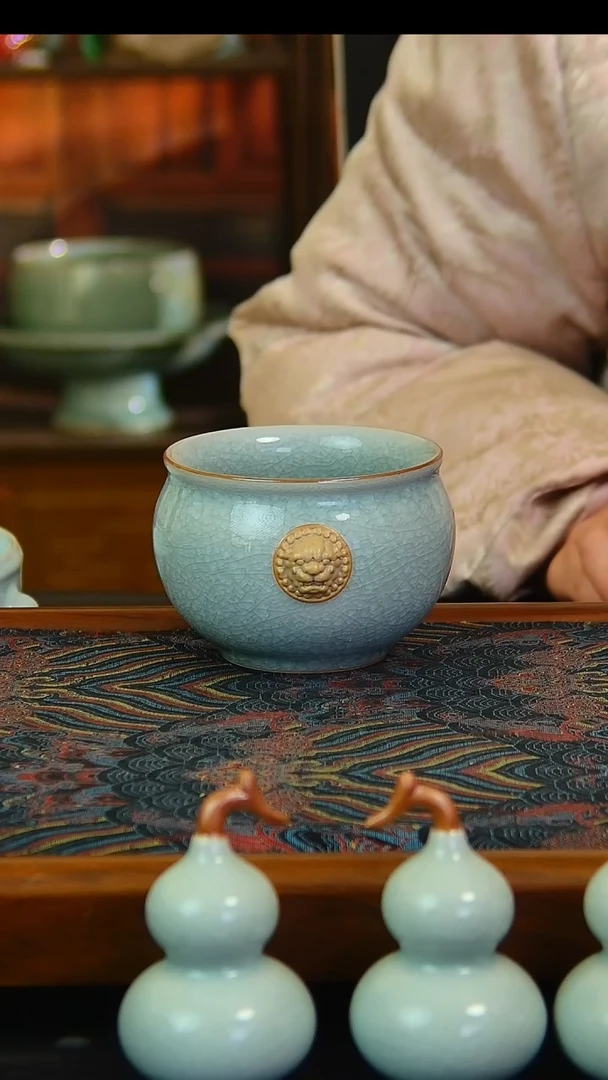 瓷片冰花釉钢杯精品