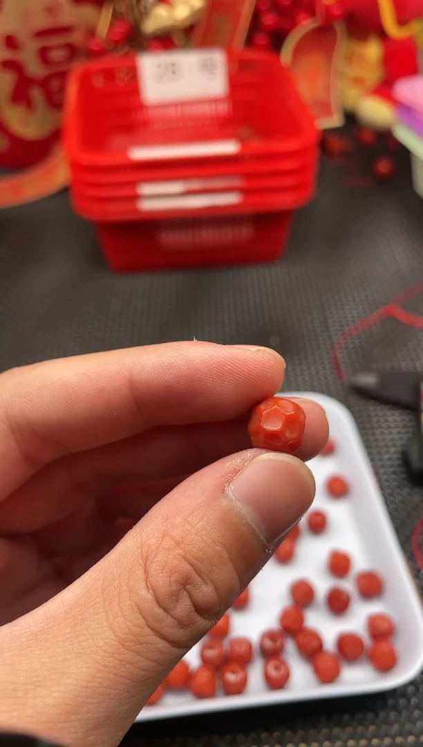 【闪购商品】南红玛瑙单珠未镶嵌33号柿子红卡10*10无相一颗