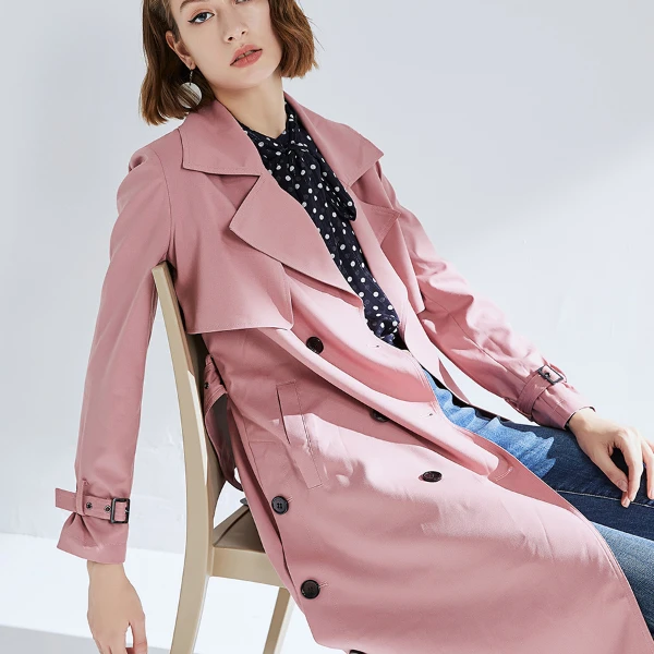 【诗语专属】诗语风衣女小个子气质设计感外套秋季431307-93988