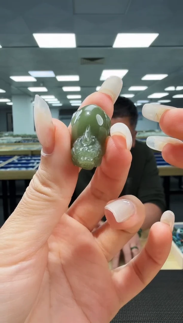 颈饰未镶嵌和田玉貔貅吊坠16*30#