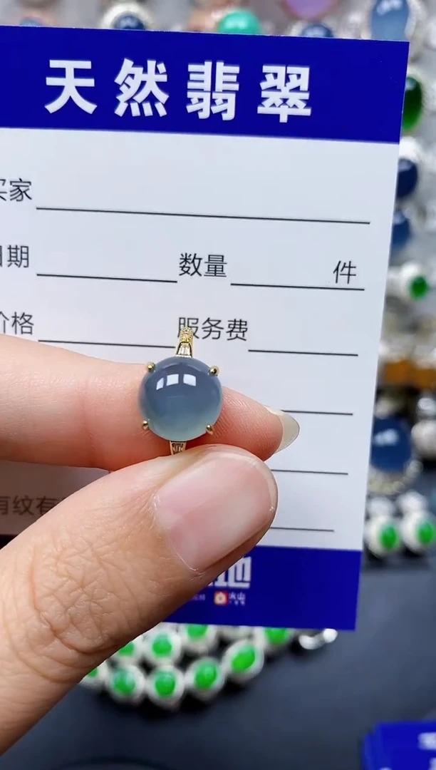 翡翠戒指银S925镶嵌187