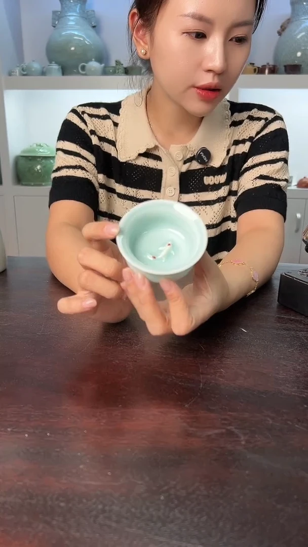 龙泉云间青瓷小米茶器
