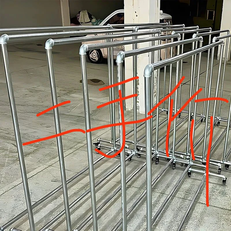 钢管晾衣架挂衣架特厚落地式家用晒衣架子阳台简约衣帽架卧室客厅