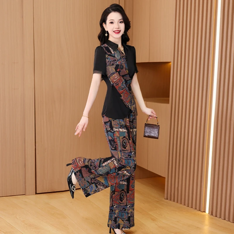 拉夏贝尔轻奢小众高级感女装职业两件套装2025夏季贵夫人洋气减龄