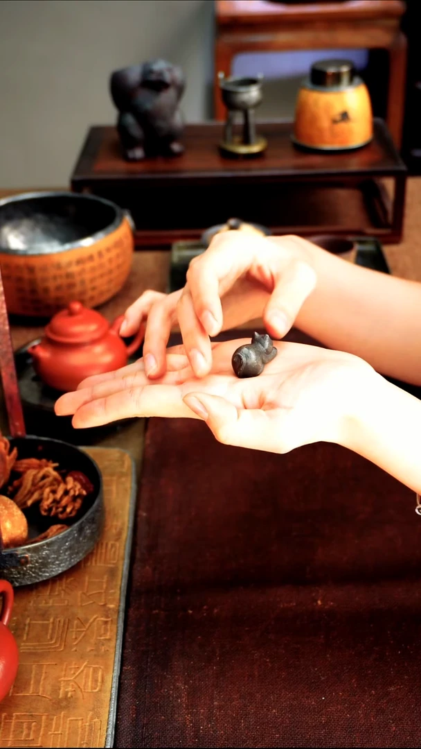 0446纯锡小猫茶宠