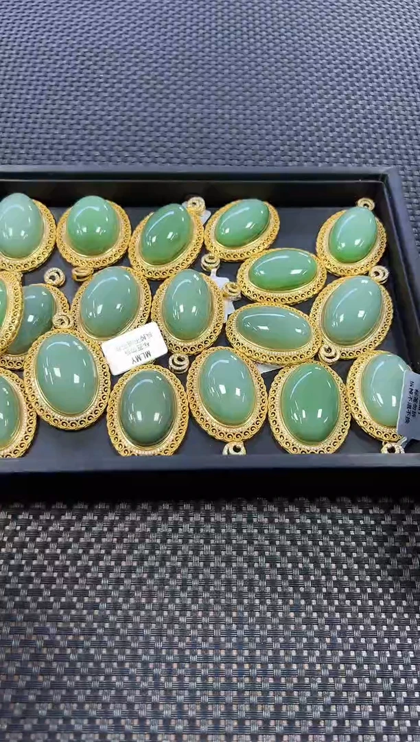 颈饰银S925镶嵌和田玉 （多样性发一件）1385