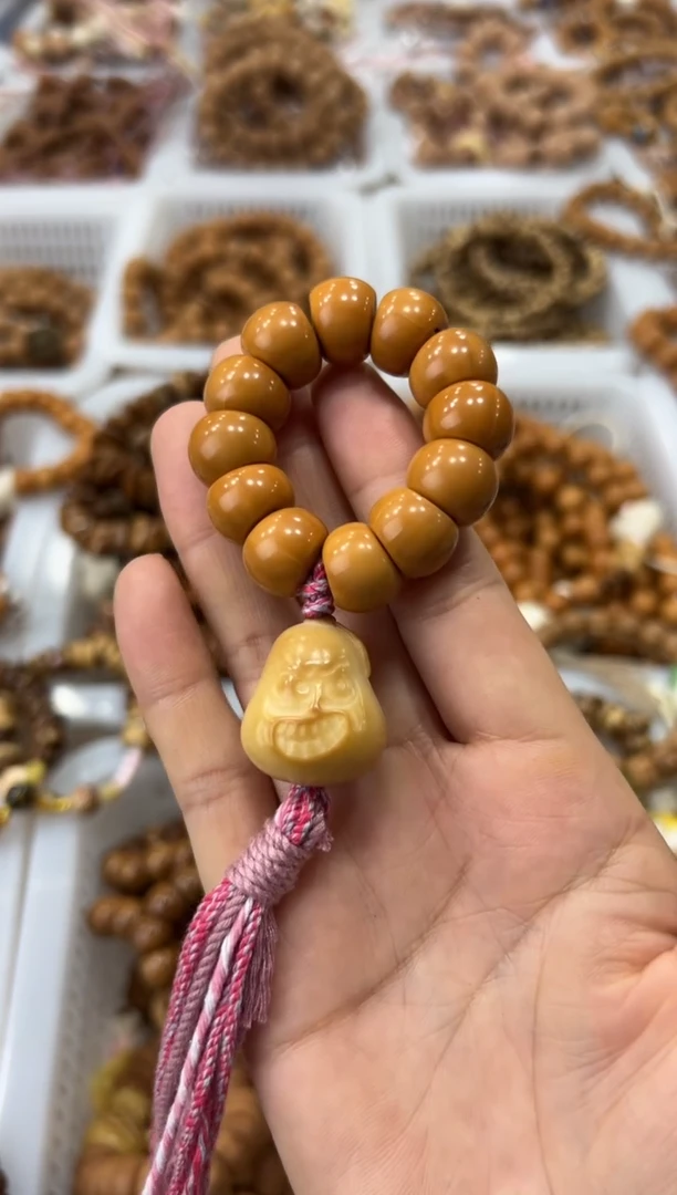 凤眼菩提手串卡14龙岩料蒜瓣大肠手捻