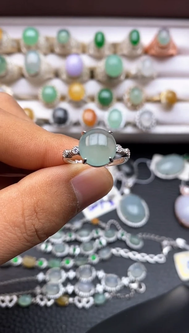 【闪购商品】翡翠戒指银S925镶嵌/0009