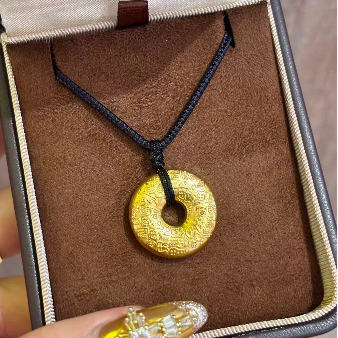 【伟新源】足金999 古法工艺  古法百福平安扣9.67克（不含绳）