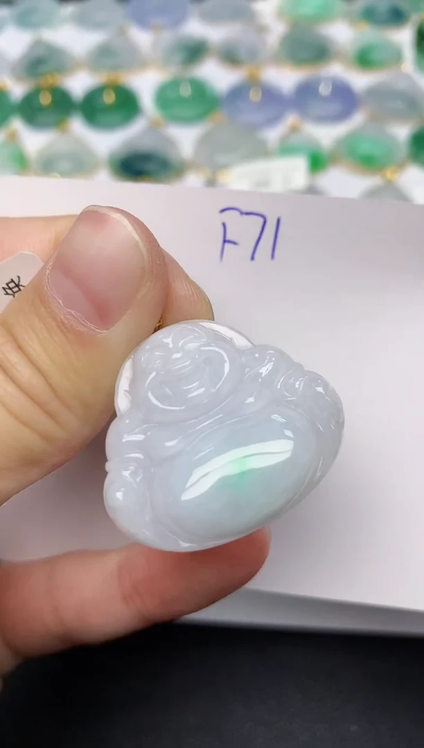 颈饰18K金镶嵌翡翠天然缅甸A货翡翠百元以上9元证书费自理