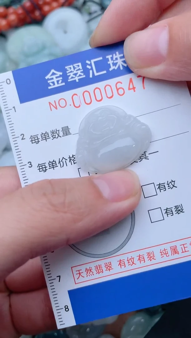 翡翠未镶嵌颈饰647