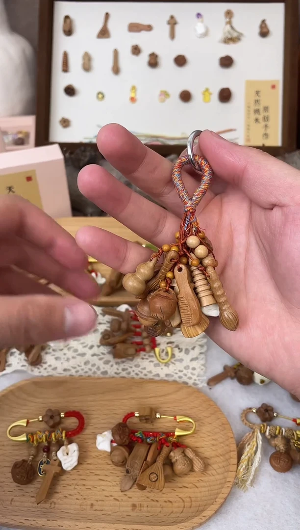 桃木挂件一物一拍20款短款