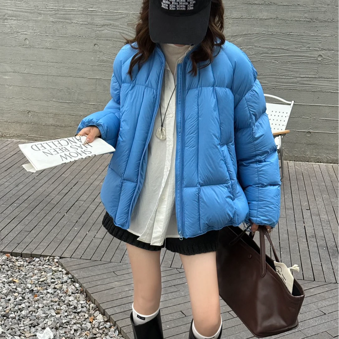 2025年新款90白鸭绒保暖时尚户外宽松厚款羽绒服外套-85106