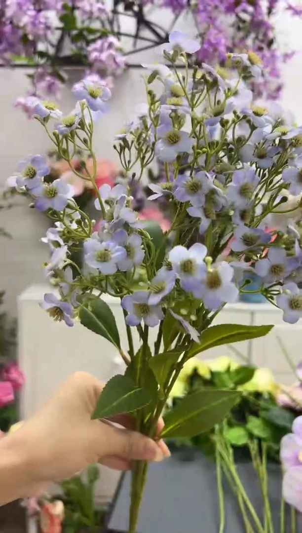 2枝紫色手感保湿小花