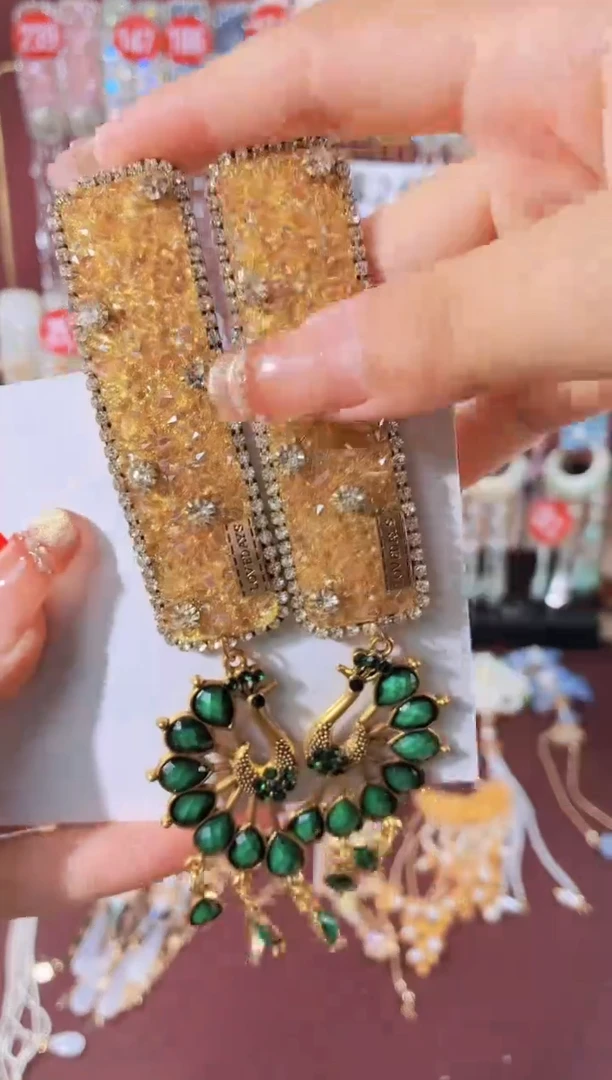 仿水晶锌合金191原创重工发夹1对