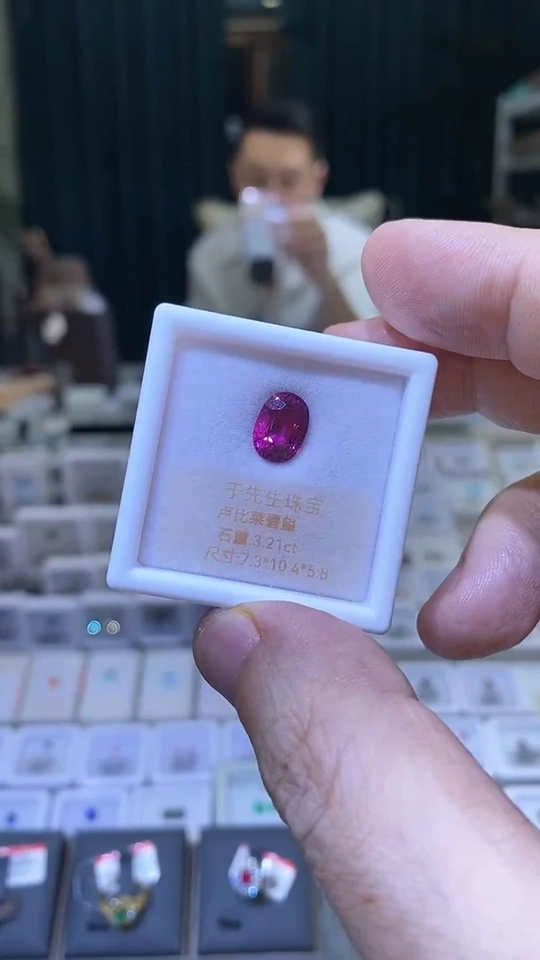 未镶嵌裸石碧玺天然卢比莱碧玺裸石3.21ct