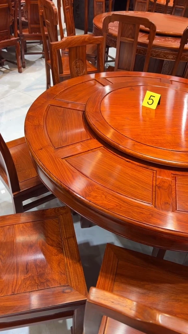 花梨木类家具宋*喜1桌8椅刺猬紫檀