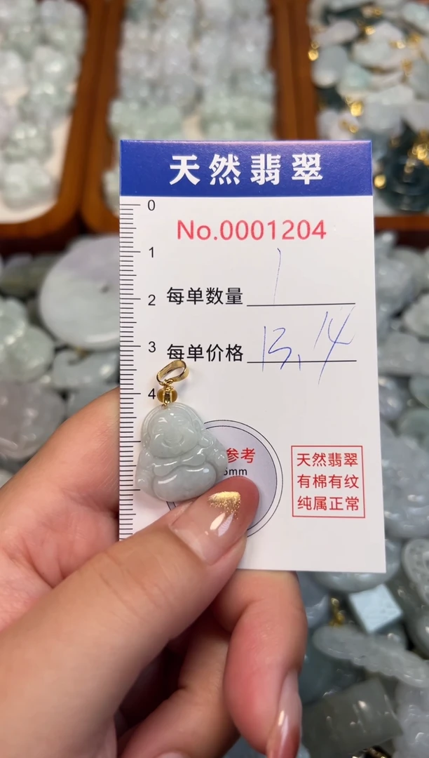 翡翠未镶嵌吊坠(不含链)1204