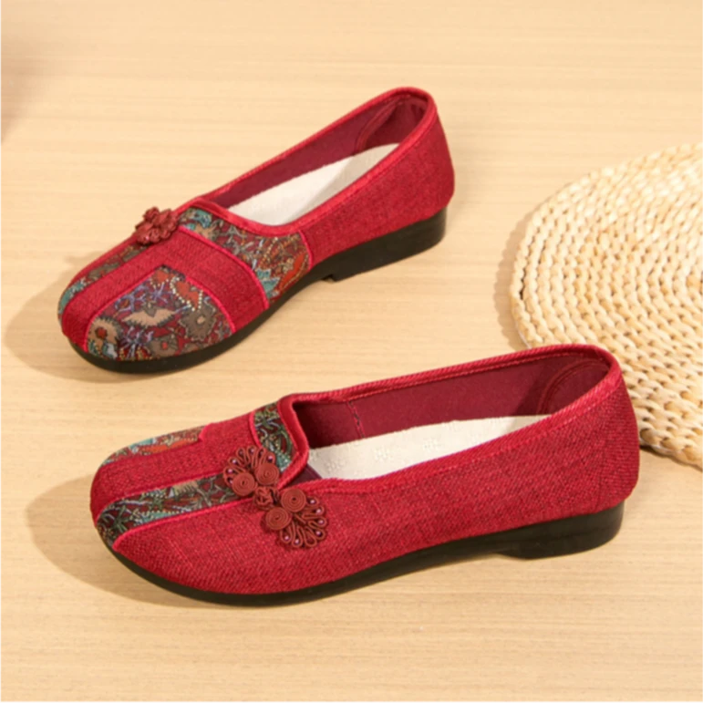 闰月鞋女款老北京布鞋夏季透气女鞋妈妈鞋子50-60岁老人鞋奶奶鞋