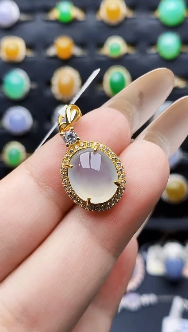 银S925镶嵌戒指翡翠0380