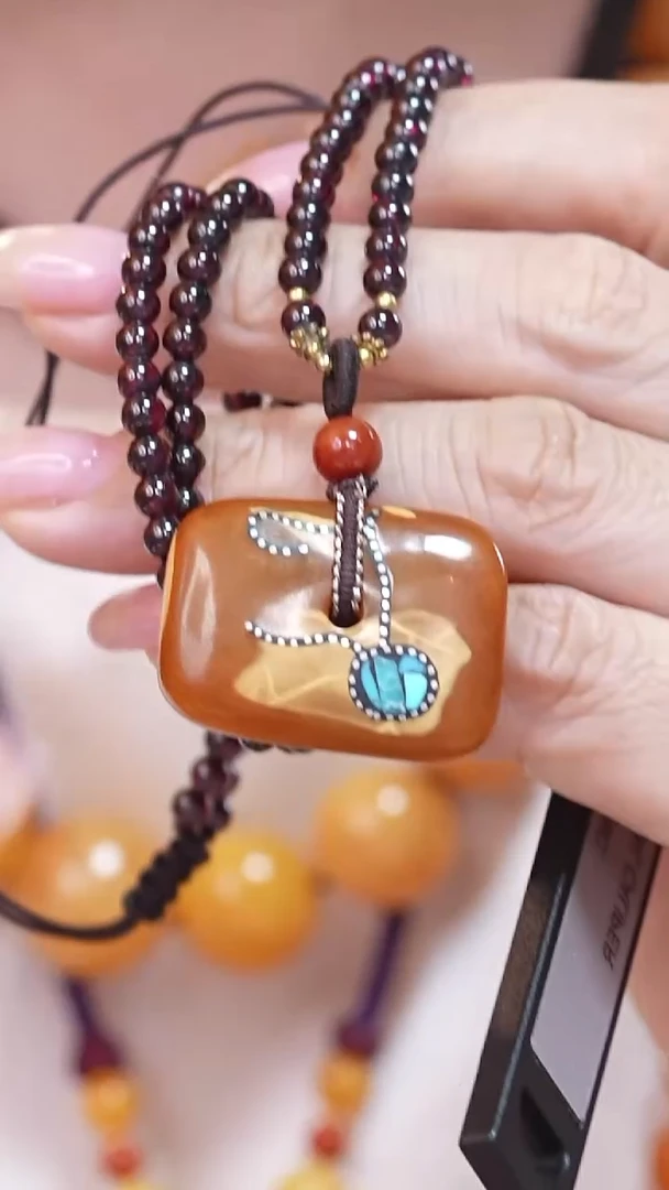 蜜蜡颈饰未镶嵌8168天然蜜蜡珠宝奇石云端妖孽全部保真