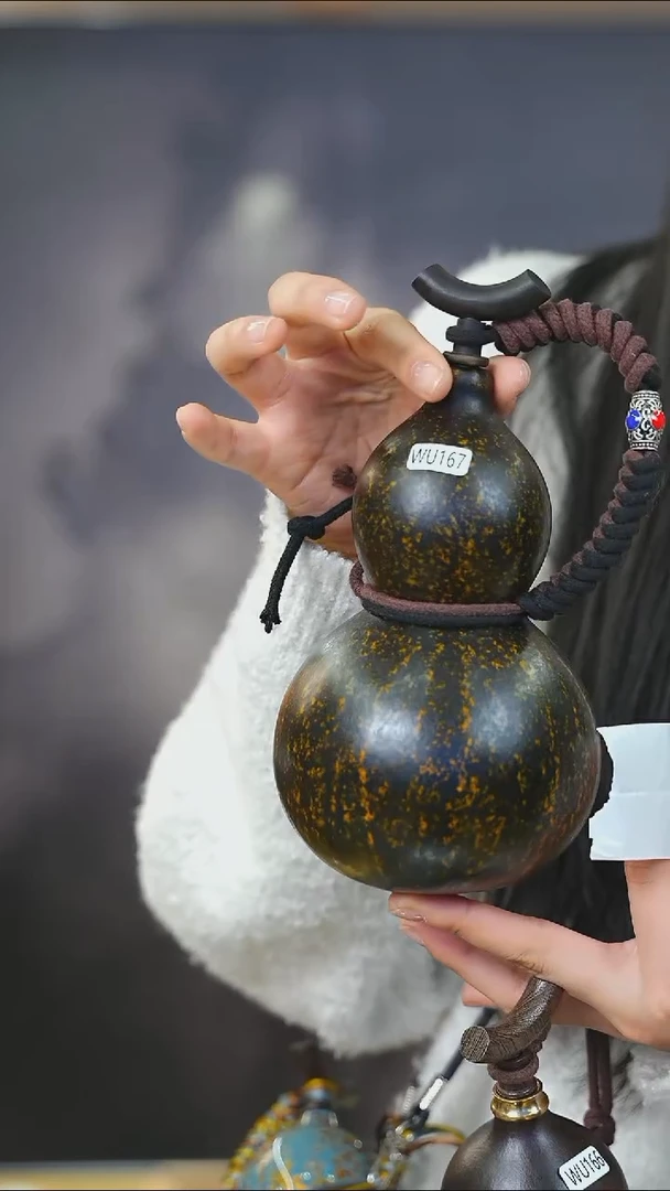 【闪购商品】WU167大漆酒葫芦不包手串及旋转底座