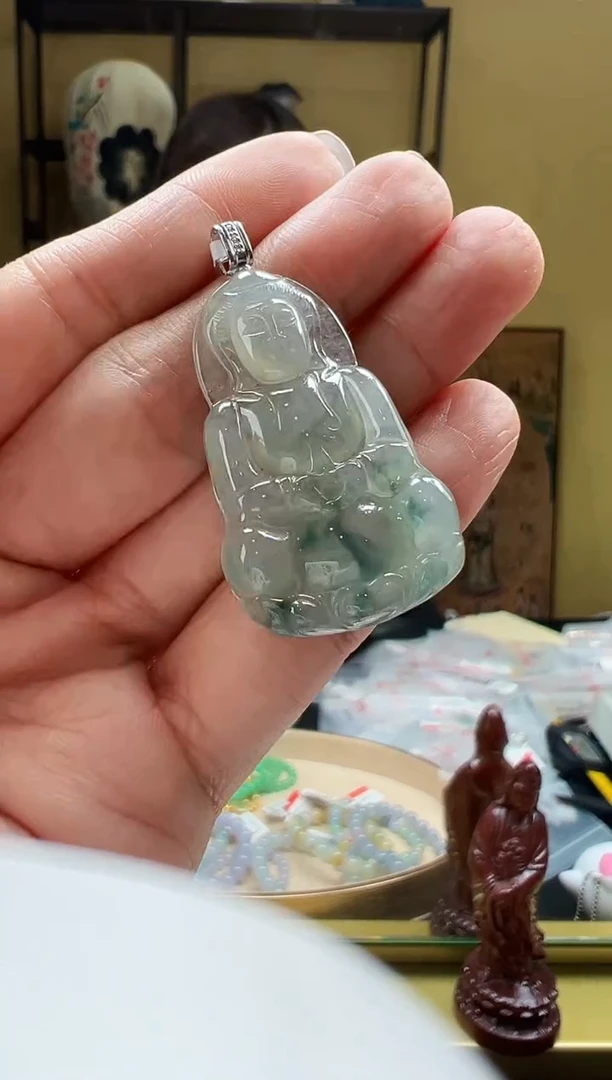 翡翠18K金镶嵌颈饰LC0620-135