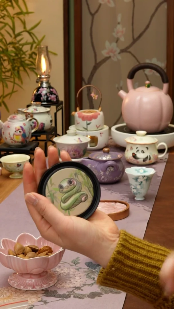 【闪购商品】【领丰茶具福力】蛇杯垫