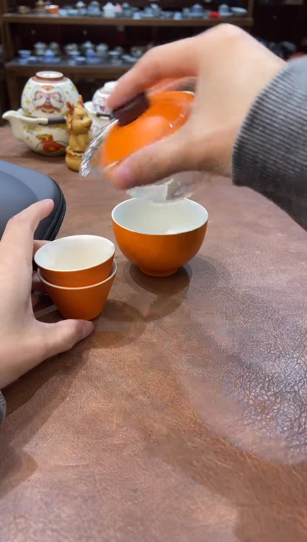 真的很便宜会开片的旅行茶具