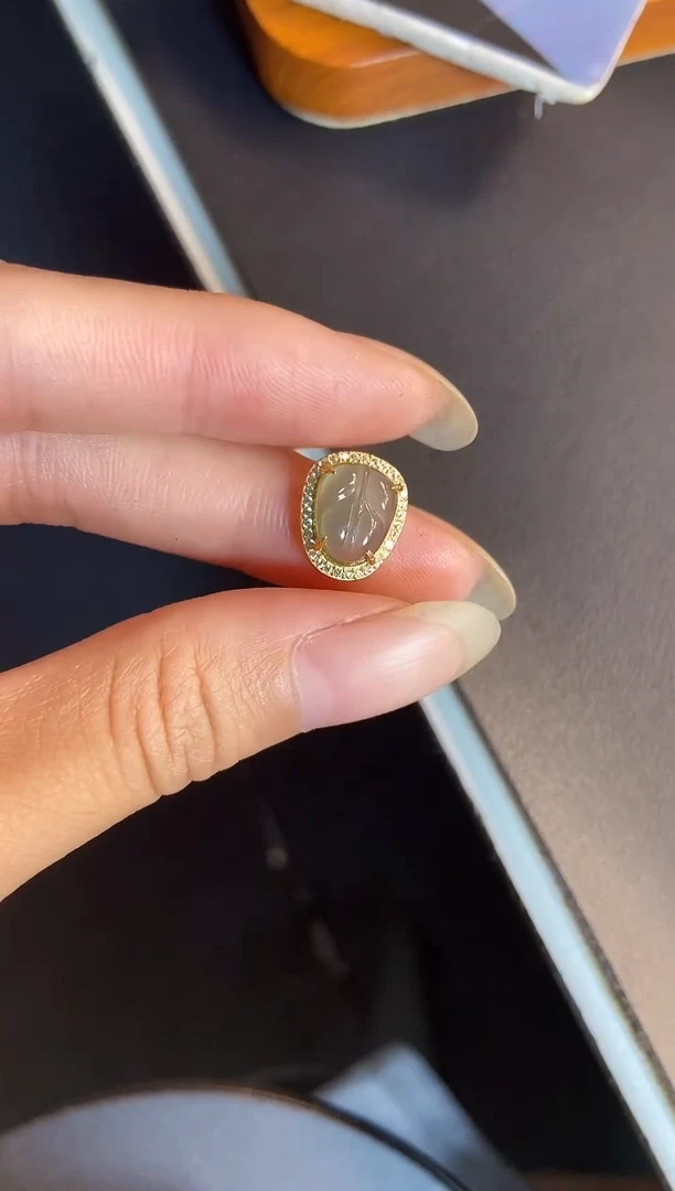 吊坠(不含链)银S925镶嵌翡翠天然A货翡翠