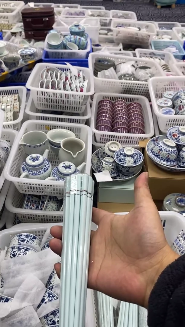摆件陶景德陶瓷茶具筷子