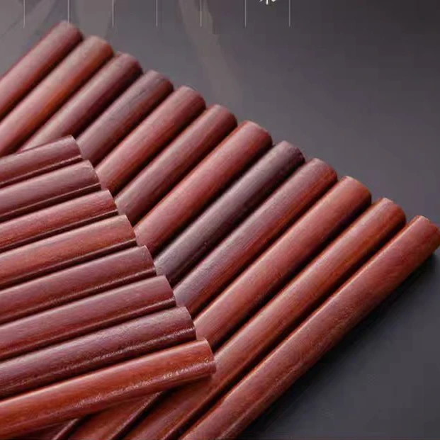 （一家人专用筷子）红檀木高档原木筷子 中式环保 防滑防霉无漆无蜡